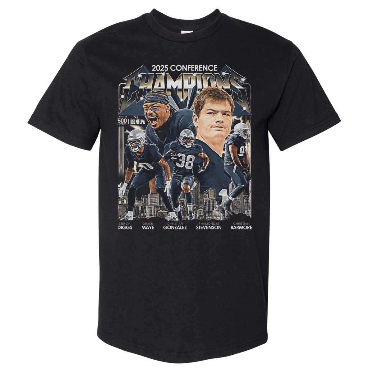 New England Football 2025 Conference Champions Vintage WHT