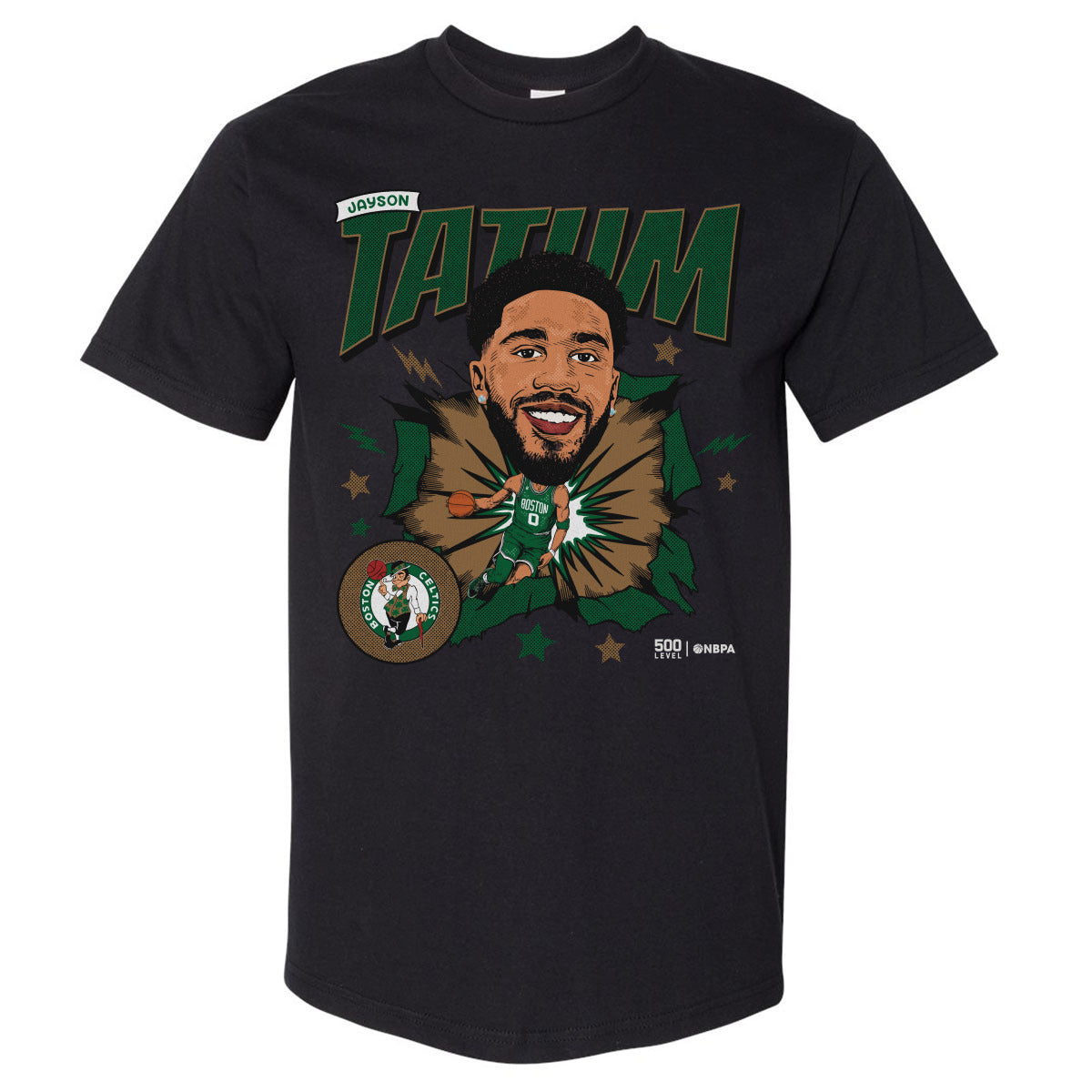Jayson Tatum Boston Celtics Caricature WHT