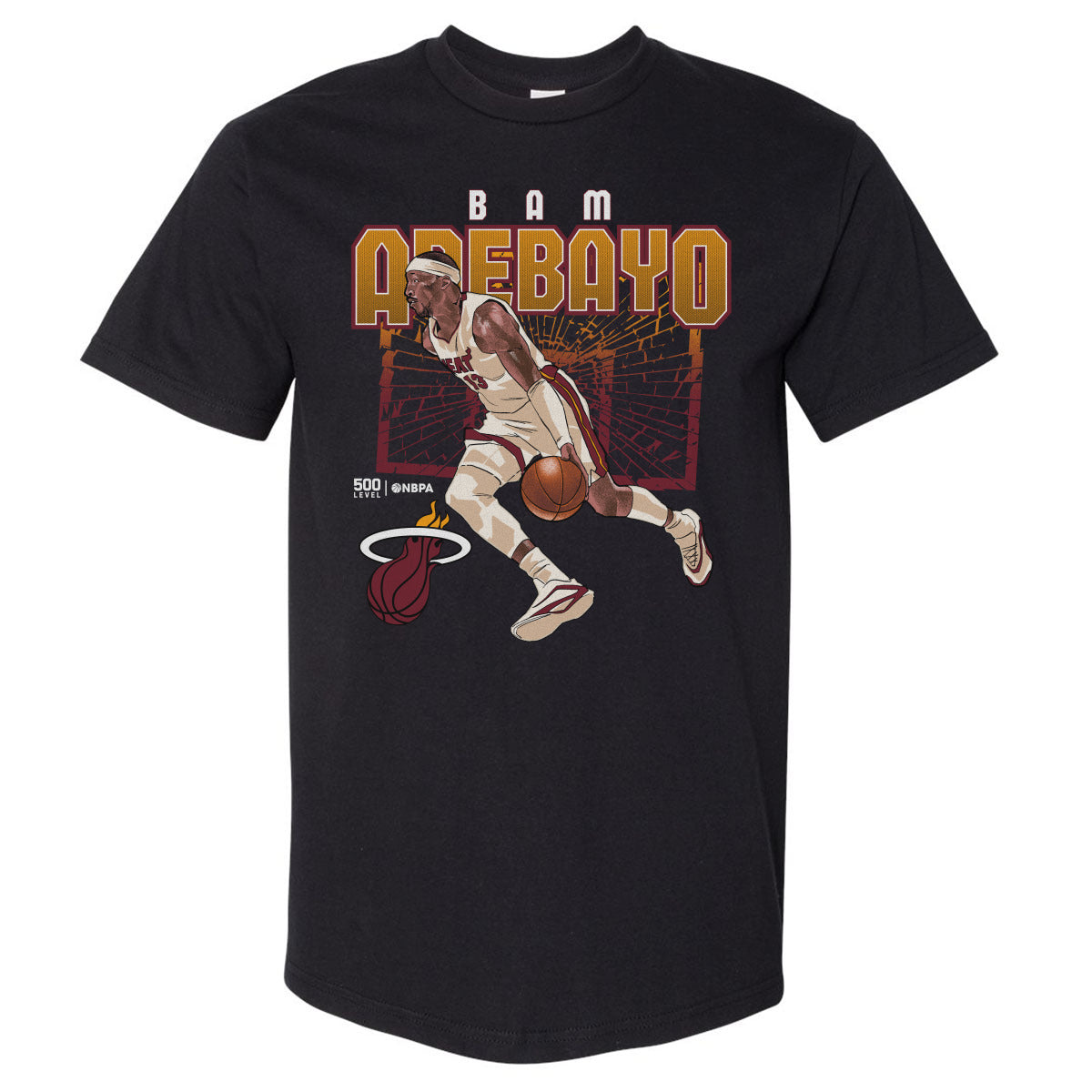 Bam Adebayo Miami Heat Shattered WHT