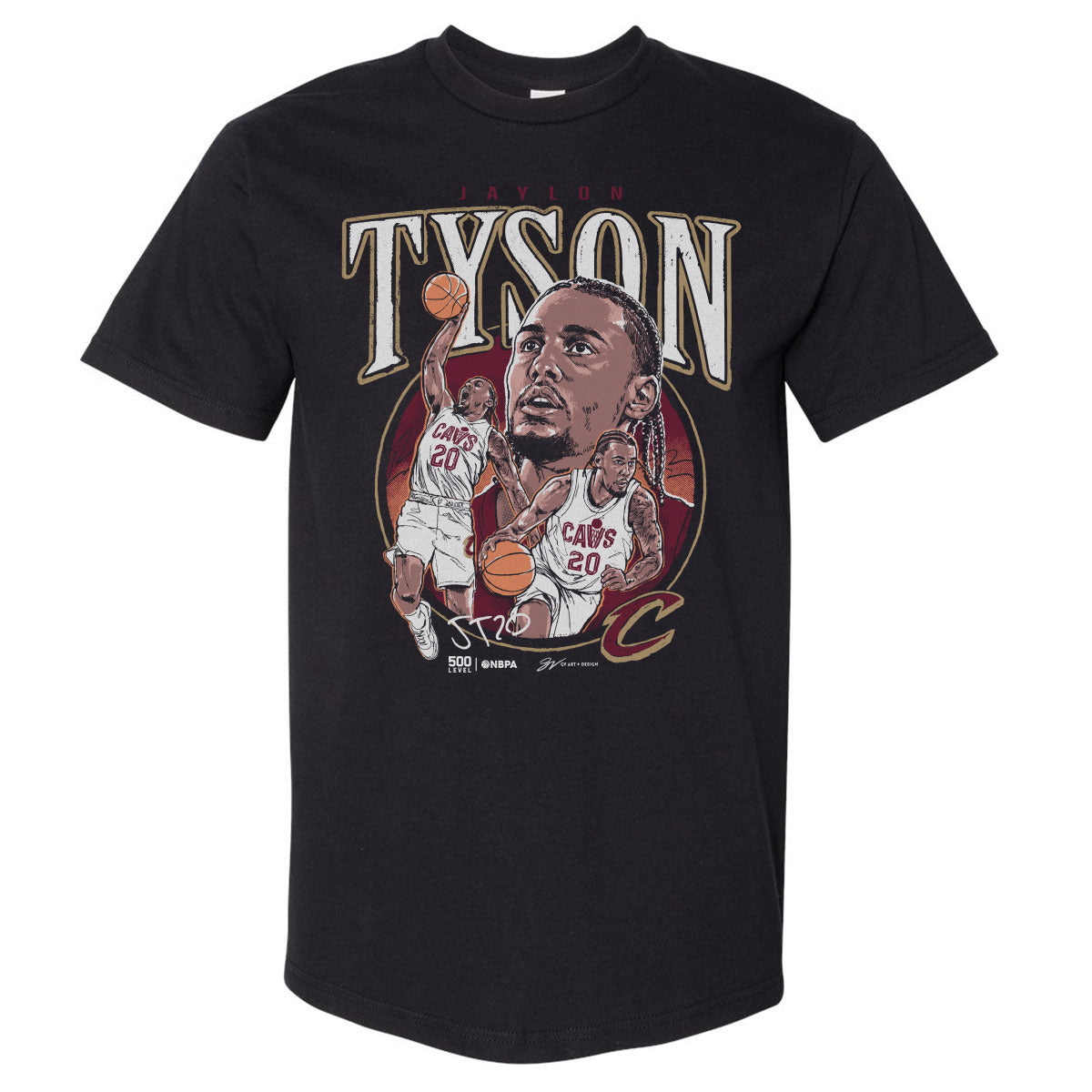 Jaylon Tyson Cleveland Cavaliers Trio WHT