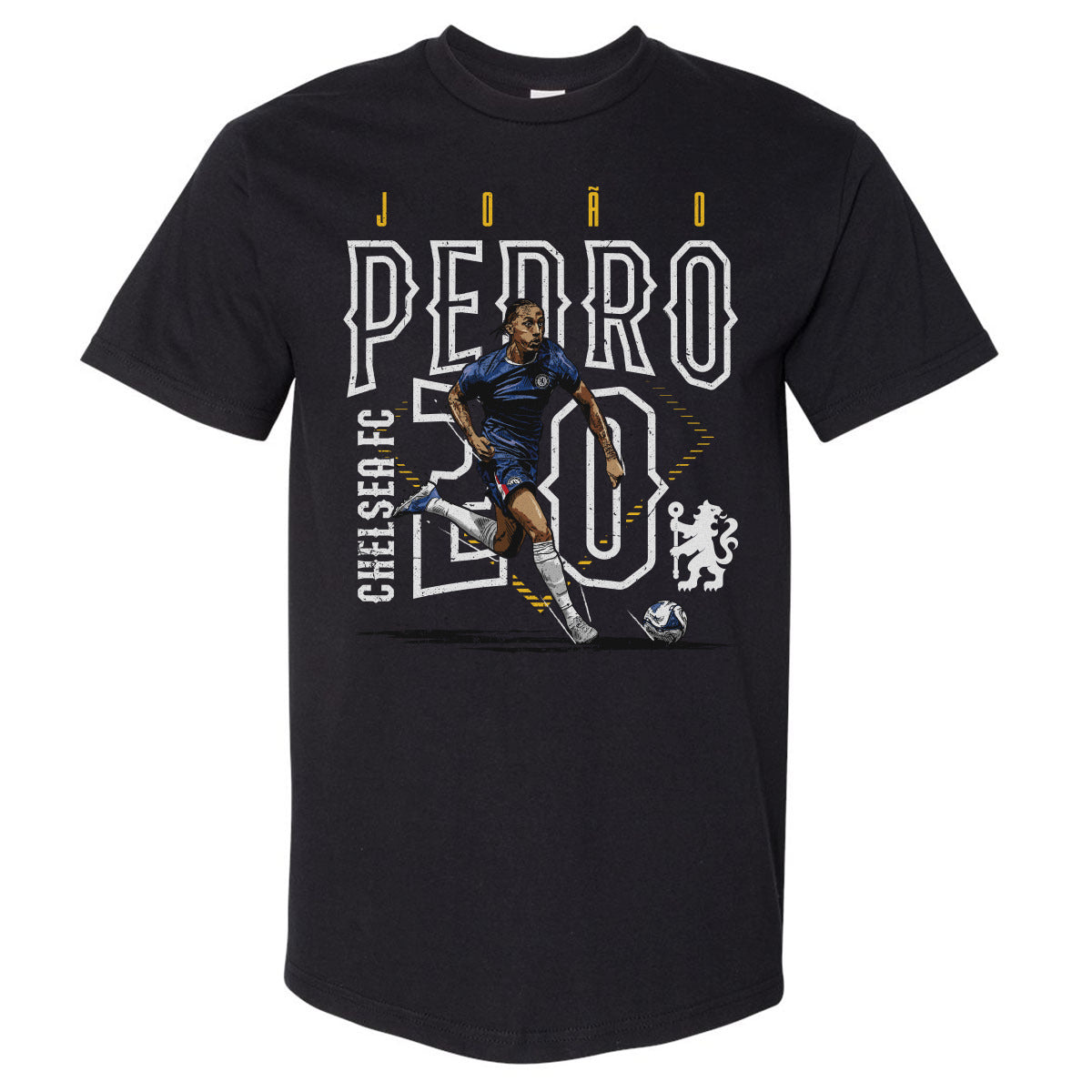 Joao Pedro Chelsea FC Outline Number WHT