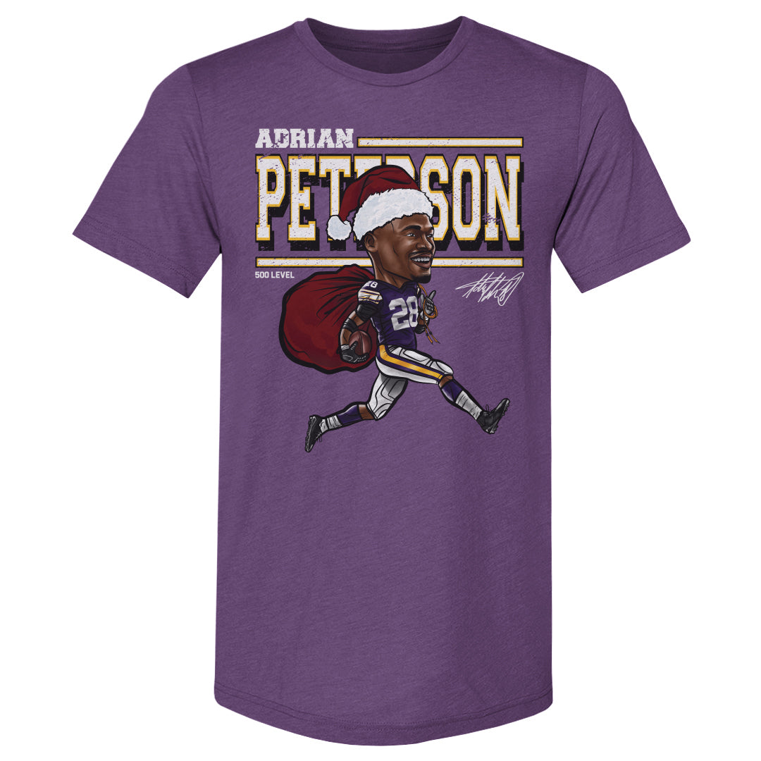 Adrian Peterson Minnesota Cartoon Santa Hat WHT