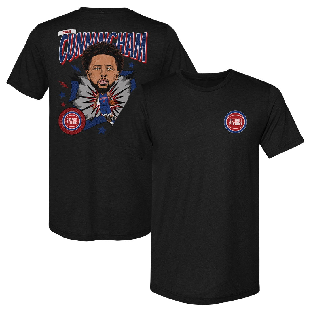Cade Cunningham Detroit Pistons Caricature F&B WHT