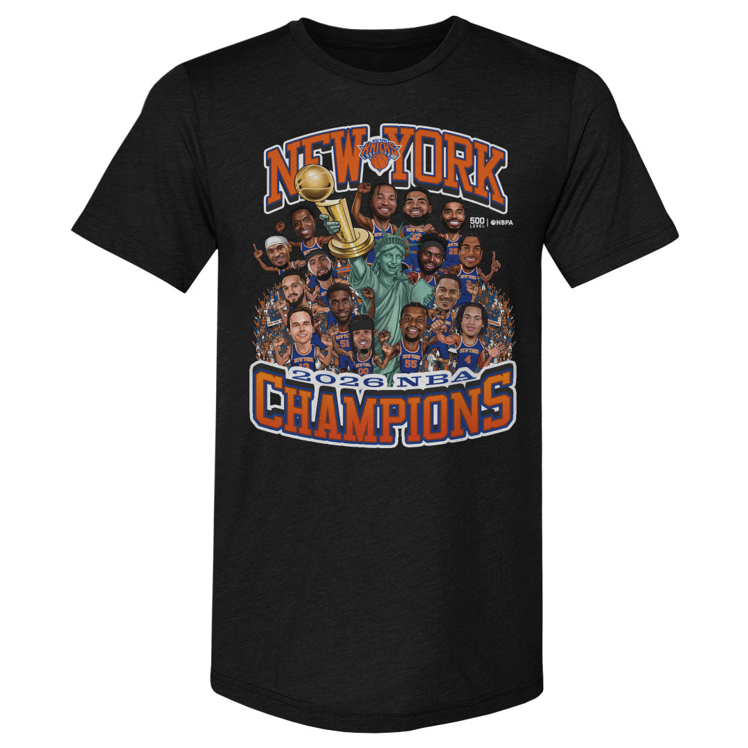 New York Knicks NBA Finals 2026 Champions Caricature WHT