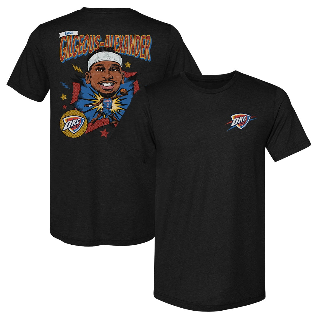 Shai Gilgeous-Alexander Oklahoma City Thunder Caricature F&B WHT