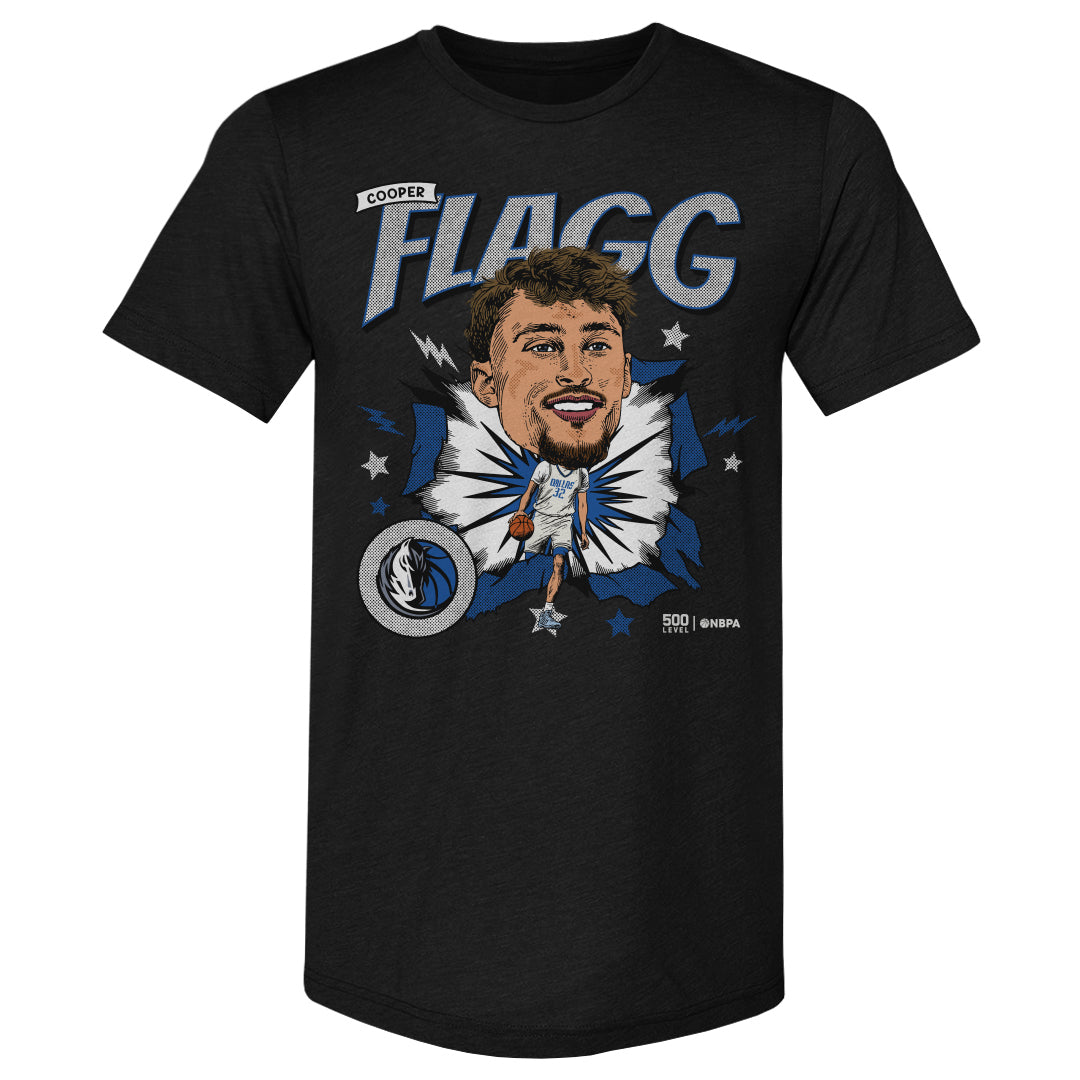 Cooper Flagg Dallas Mavericks Caricature WHT