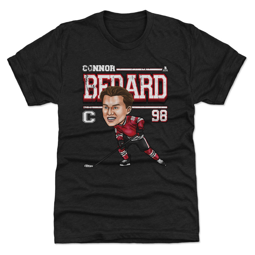 Connor Bedard Chicago Cartoon WHT