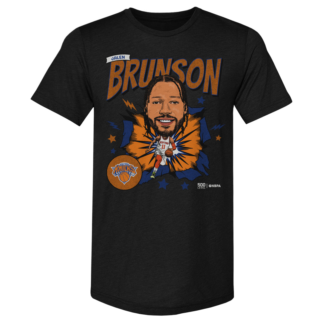 Jalen Brunson New York Knicks Caricature Retro WHT