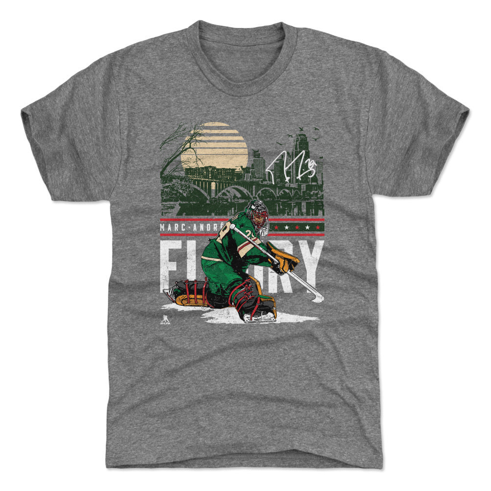 Marc-Andre Fleury Minnesota City Skyline WHT