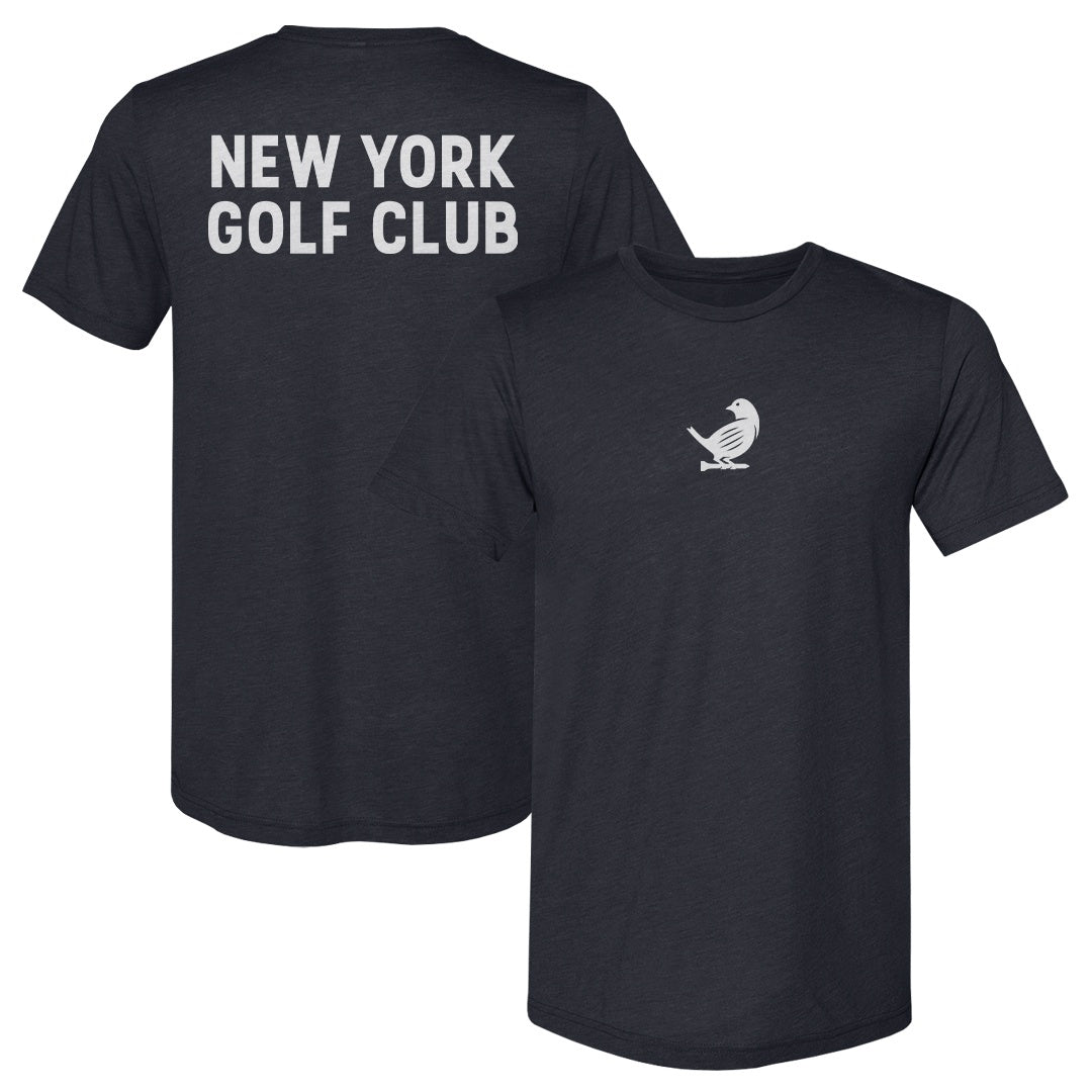 New York Golf Club Birdie Small Wordmark F&B WHT