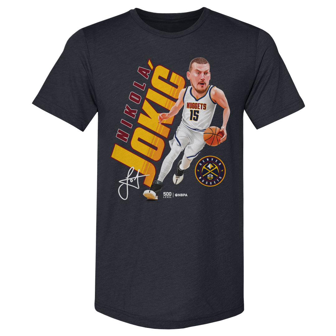 Nikola Jokic Denver Nuggets Caricature WHT