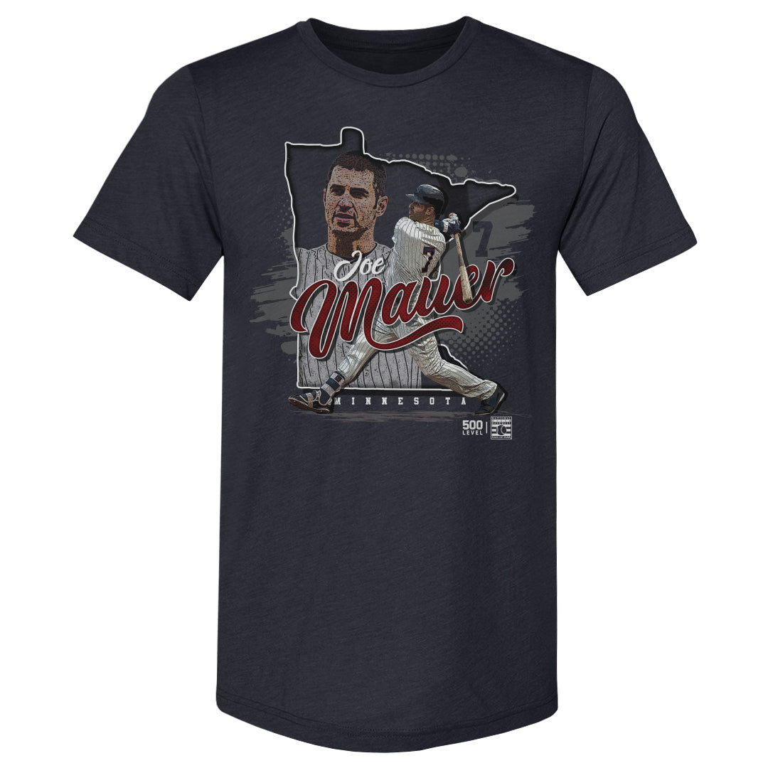 Joe Mauer Minnesota State Silhouette WHT