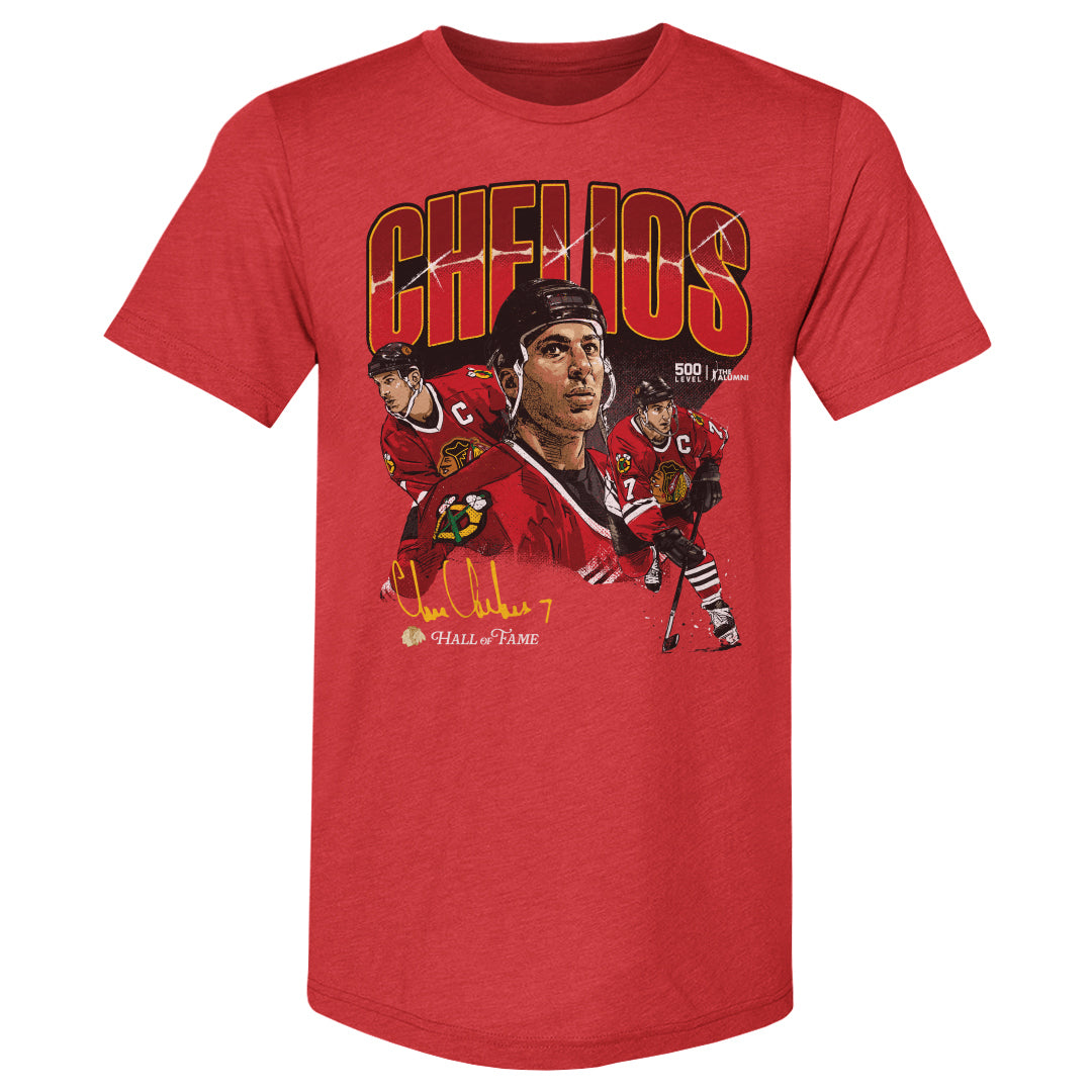 Chris Chelios Chicago Blackhawks Collage WHT