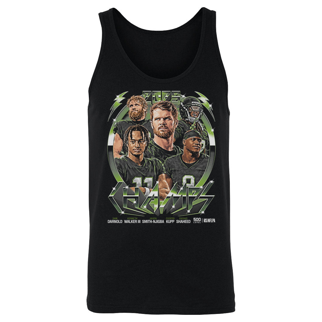 Seattle Football 2025 Champs Vintage Neon WHT
