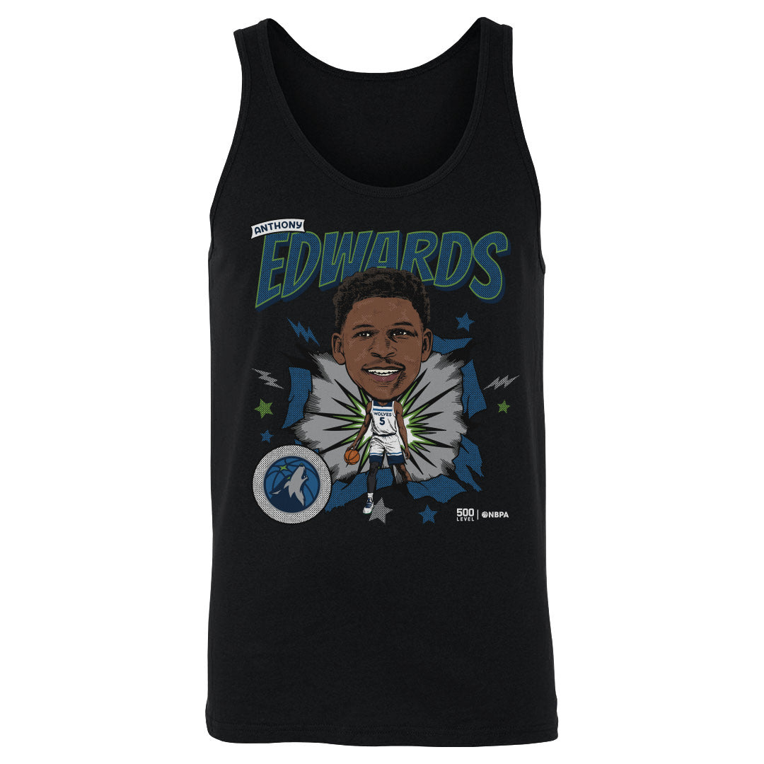 Anthony Edwards Minnesota Timberwolves Caricature Retro WHT