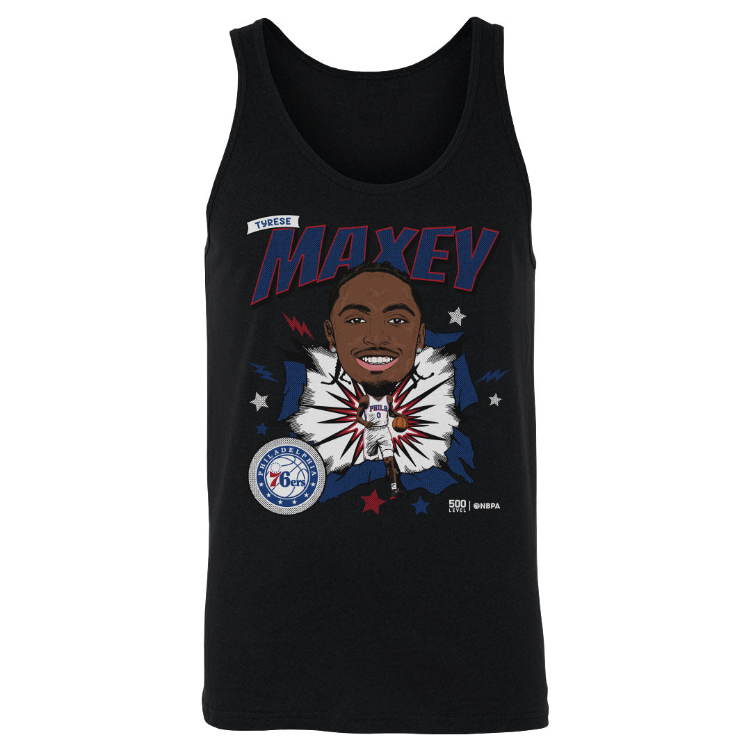 Tyrese Maxey Philadelphia 76ers Caricature WHT