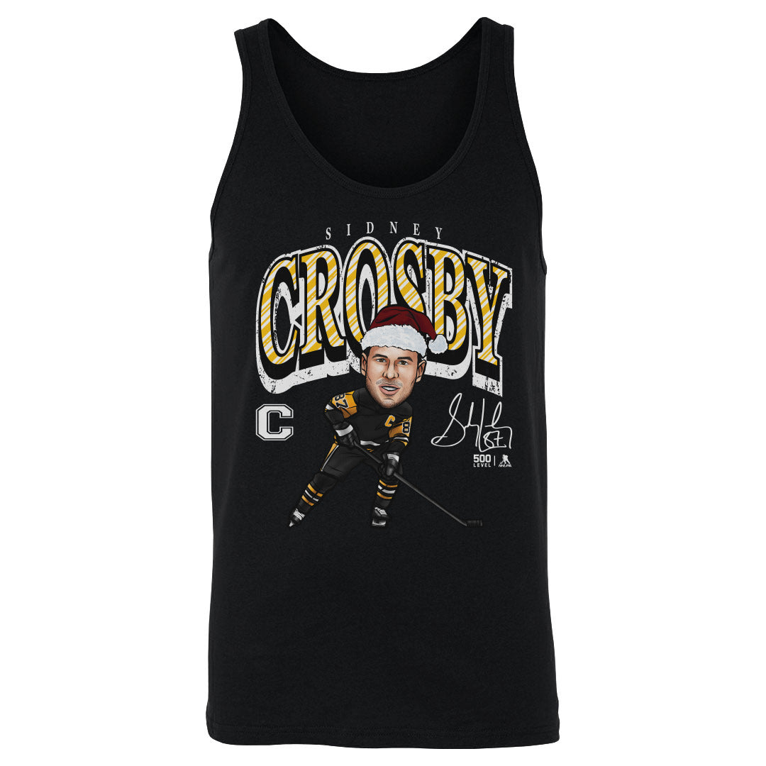 Sidney Crosby Pittsburgh Cartoon Santa Hat WHT