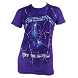 Metallica Purple Lightning Mens T Shirt