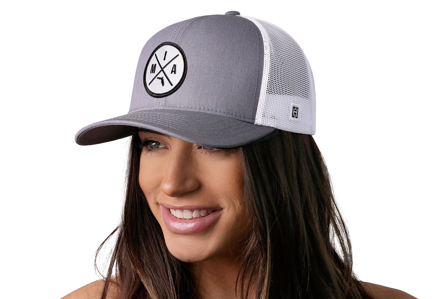 Miami Trucker Haka Hat Gray-White MIA X Snapback