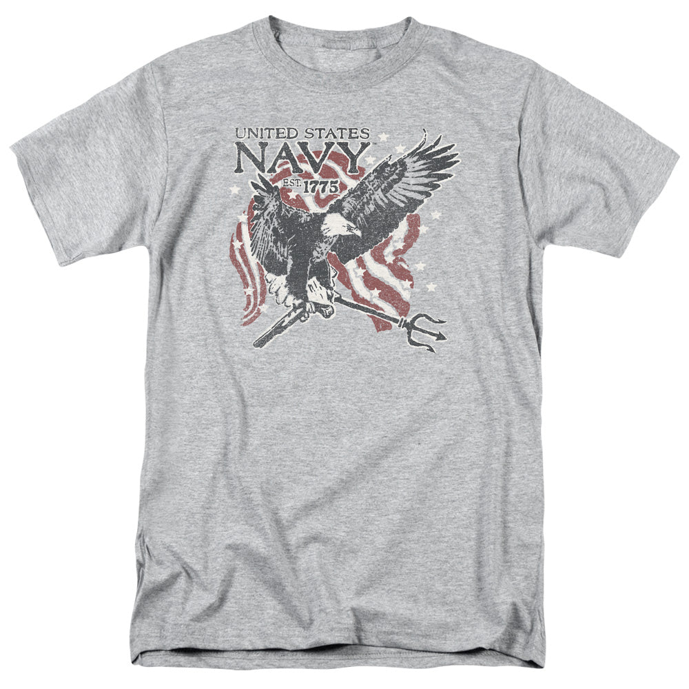 Navy Trident Mens T Shirt Athletic Heather