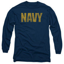 Load image into Gallery viewer, Navy Logo Mens Long Sleeve Shirt Navy