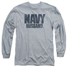 Load image into Gallery viewer, Navy Husband Mens Long Sleeve Shirt Athletic Heather