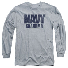 Load image into Gallery viewer, Navy Grandma Mens Long Sleeve Shirt Athletic Heather
