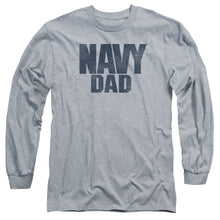 Load image into Gallery viewer, Navy Navy Dad Mens Long Sleeve Shirt Athletic Heather