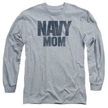 Load image into Gallery viewer, Navy Navy Mom Mens Long Sleeve Shirt Athletic Heather