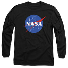 Load image into Gallery viewer, Nasa Meatball Logo Mens Long Sleeve Shirt Black