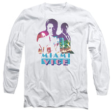 Load image into Gallery viewer, Miami Vice Crockett And Tubbs Mens Long Sleeve Shirt White
