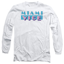 Load image into Gallery viewer, Miami Vice Logo Mens Long Sleeve Shirt White