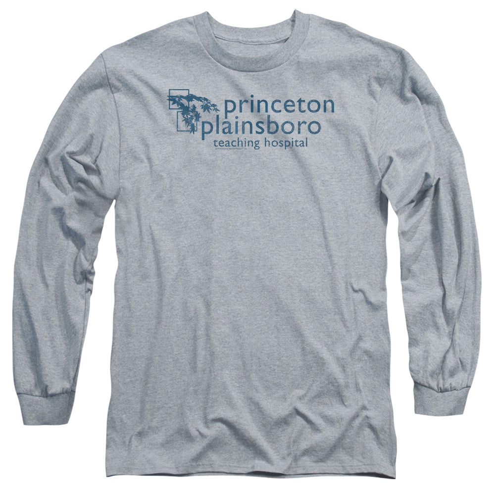 House Princeton Plainsboro Mens Long Sleeve Shirt Athletic Heather Officially Licensed