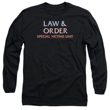 Load image into Gallery viewer, Law And Order Svu Logo Mens Long Sleeve Shirt Black Officially Licensed