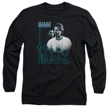 Load image into Gallery viewer, Miami Vice Looking Out Mens Long Sleeve Shirt Black
