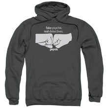 Load image into Gallery viewer, Psych Fist Bump Mens Hoodie Charcoal