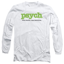Load image into Gallery viewer, Psych Title Mens Long Sleeve Shirt White