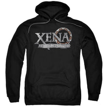 Load image into Gallery viewer, Xena Battered Logo Mens Hoodie Black
