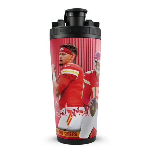 Official Patrick Mahomes Kansas City Chiefs 4D 26oz Ice Shaker Cup Officially Licensed