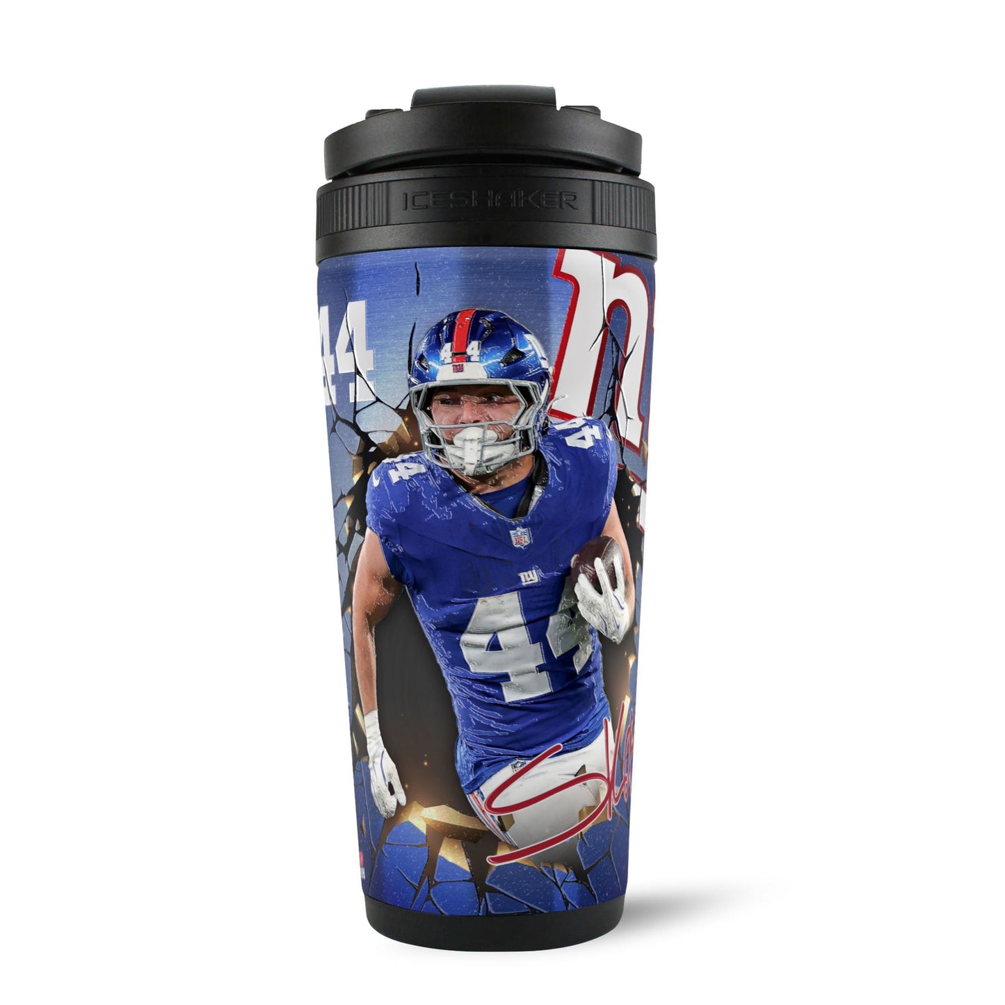 Official Cam Skattebo NY Giants 4D 26oz Ice Shaker Cup Officially Licensed