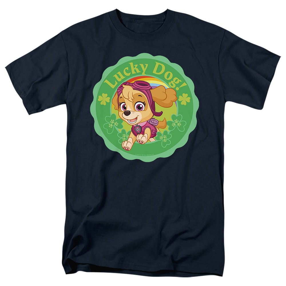 Paw Patrol St. Patrick'S Day Lucky Dog Mens T Shirt Navy