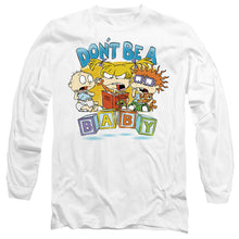 Load image into Gallery viewer, Rugrats Don'T Be A Baby Blocks Mens Long Sleeve Shirt White Officially Licensed