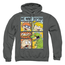 Load image into Gallery viewer, Rugrats We Want Reptar! Comic Mens Hoodie Charcoal