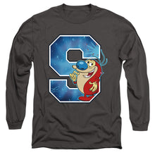 Load image into Gallery viewer, Ren And Stimpy S Is For Stimpy Mens Long Sleeve Shirt Charcoal
