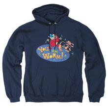 Load image into Gallery viewer, Ren And Stimpy You Filthy Worm! Mens Hoodie Navy