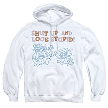 Load image into Gallery viewer, Ren And Stimpy Shut Up And Look Stupid! Mens Hoodie White