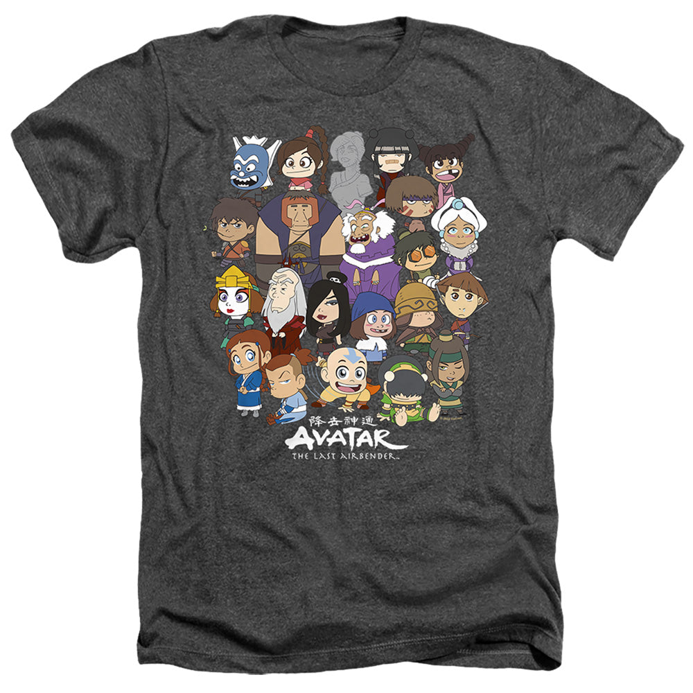 Avatar The Last Airbender Chibi Group Heather Mens T Shirt Charcoal
