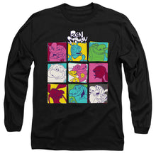 Load image into Gallery viewer, Ren And Stimpy Ren And Stimpy Warhol 2 Mens Long Sleeve Shirt Black