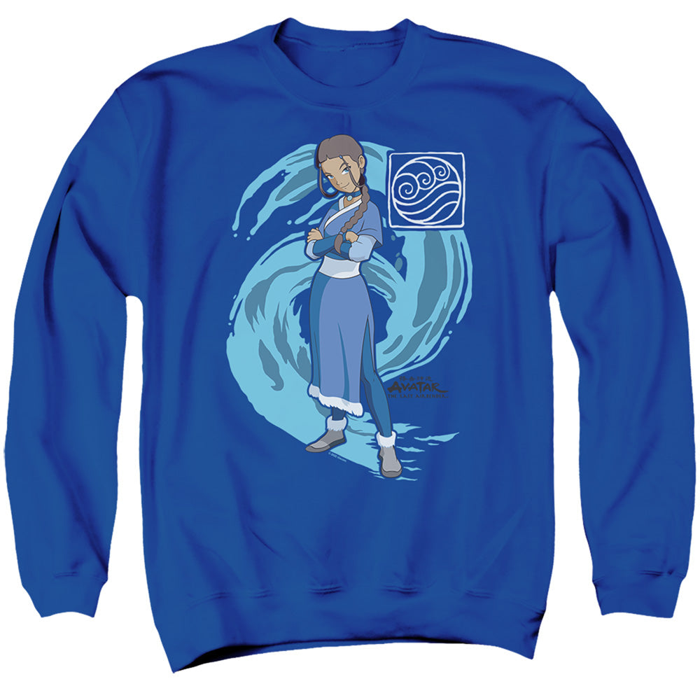 Avatar The Last Airbender Katara Water Wave Mens Crewneck Sweatshirt Royal