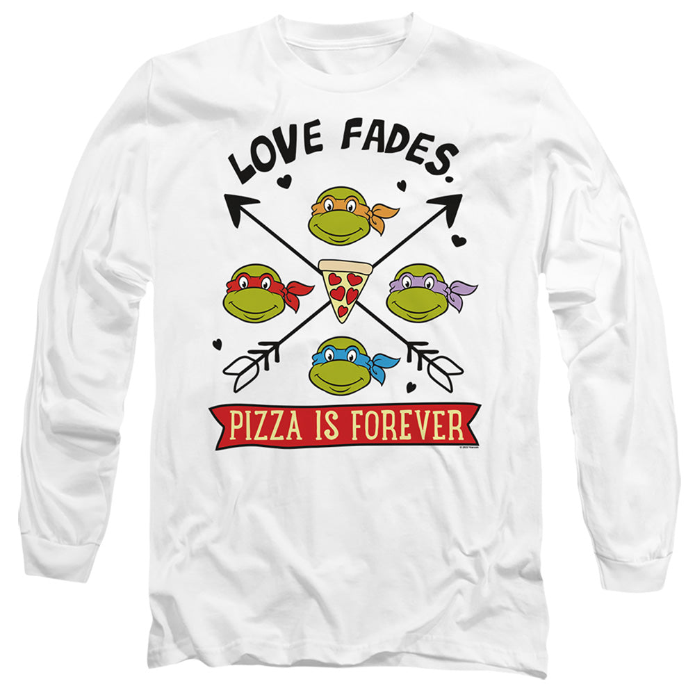 Tmnt Pizza Is Forever Mens Long Sleeve Shirt White Officially Licensed